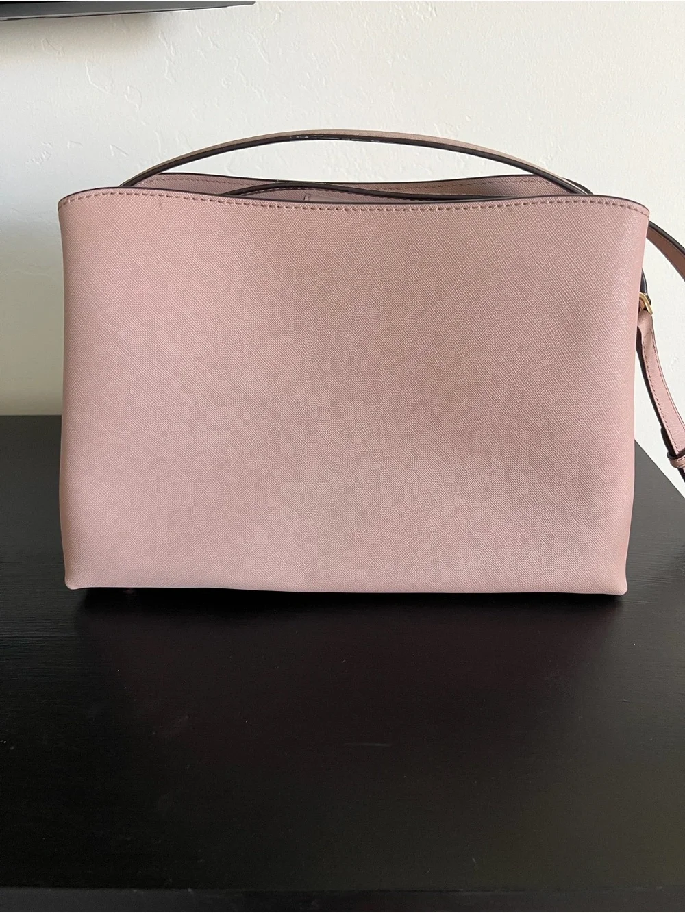 Michael Kors Blush Pink Saffiano Leather Shoulder Bag with Gold Hardware